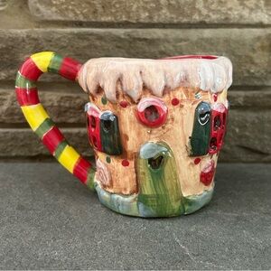 Anthropologie Nathalie Lete Gingerbread Christmas Mug